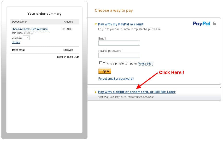 PayPal Screen