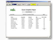 Courses Completed report